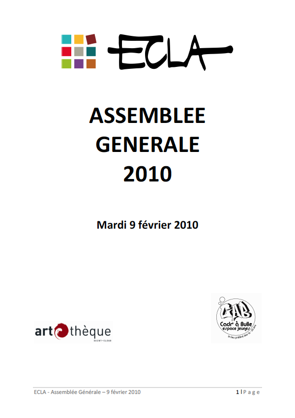 Couverture du rapport d'AG