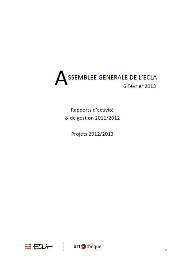 Couverture du rapport d'AG