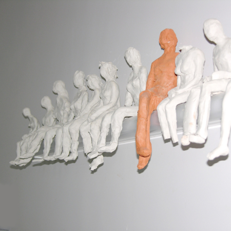 Personnages sculptés de l'atelier sculpture de l'ECLA
